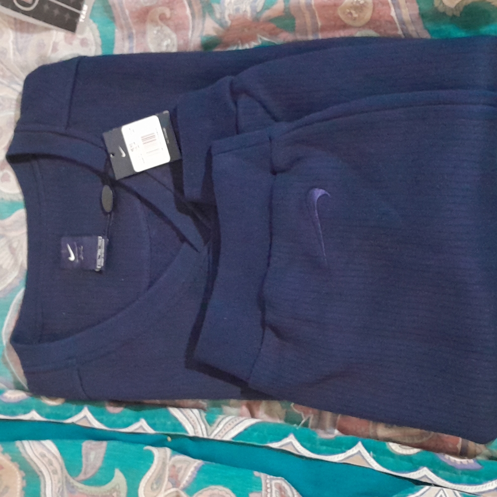 Nike dark blue xxl golf sweater short sleeve nwt